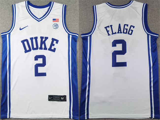 Youth White Duke Blue Devils ACTIVE PLAYER Custom Stitched Basketball Jersey